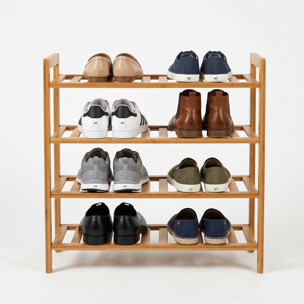 4-Tier Bamboo Shoe Rack